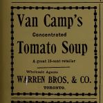 Ad for Van Camps Tomato Soup in The Canadian Grocer 1898